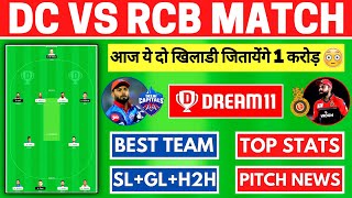 DC vs BLR Dream11 Team, DC vs RCB Match Preview, RCB vs DC Dream11 Prediction, DC vs BLR Dream 11