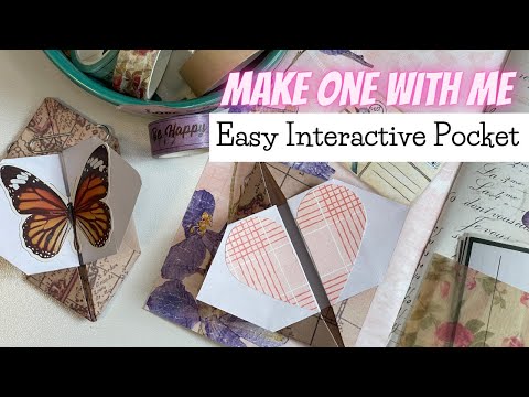 EASY Pocket - 1 Sheet - No Glue / Ephemera DIY / Tutorial / DIY / Junk Journal Ideas