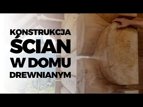 Dom drewniany - konstrukcja zrębowa ścian - łączenie płaz | Poradnik Budarza Podhalańskiego 02