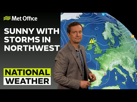 13/06/23 – Sunny with Storms in the Northwest – Afternoon Weather Forecast UK – Met Office Weather