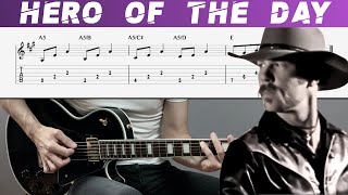 METALLICA - HERO OF THE DAY (Guitar cover with TAB | Lesson)