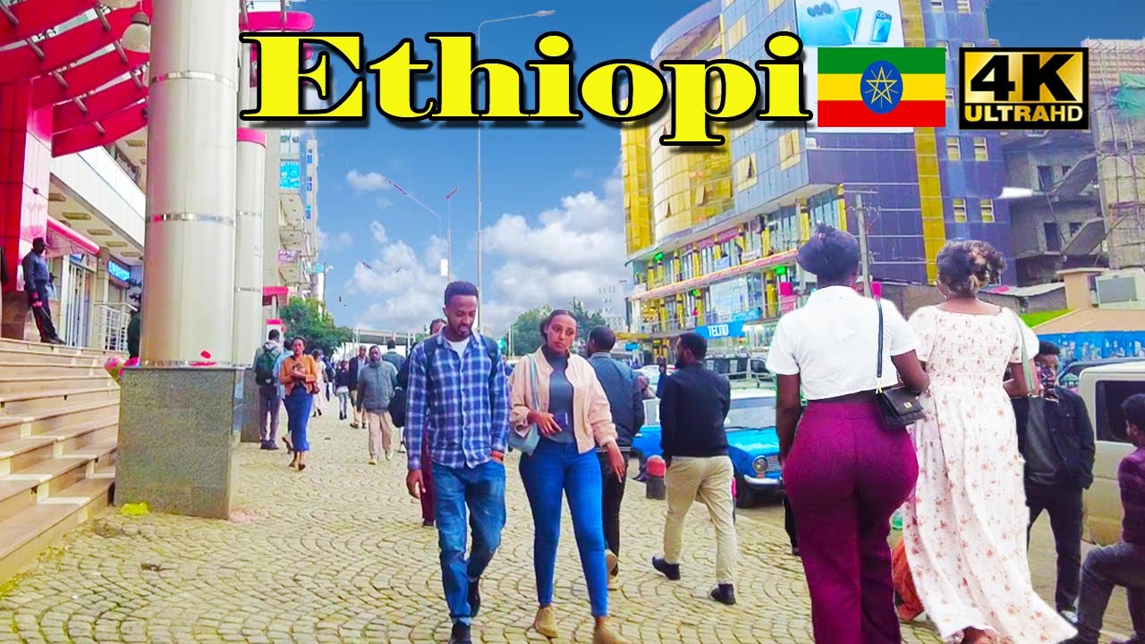 Immersive street-level walking tour through Addis Ababa, Ethiopia, showcasing authentic urban landscapes, local architecture, and the vibrant atmosphere of the city's neighborhoods