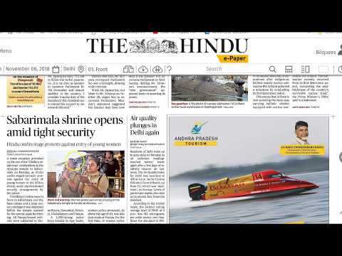 6 November 2018 - IMPORTANT HEADLINES The Hindu Current Affairs  - Mrs. Bilquees Khatri