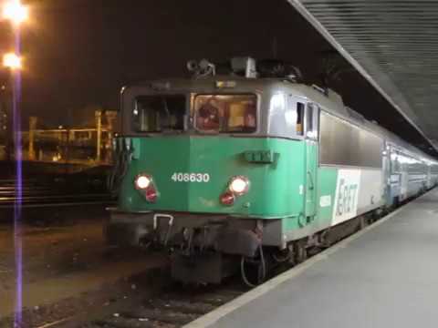 L'entrée du Euronight 227 "Palatino" Paris - Roma par SNCF BB8500 à Paris Bercy