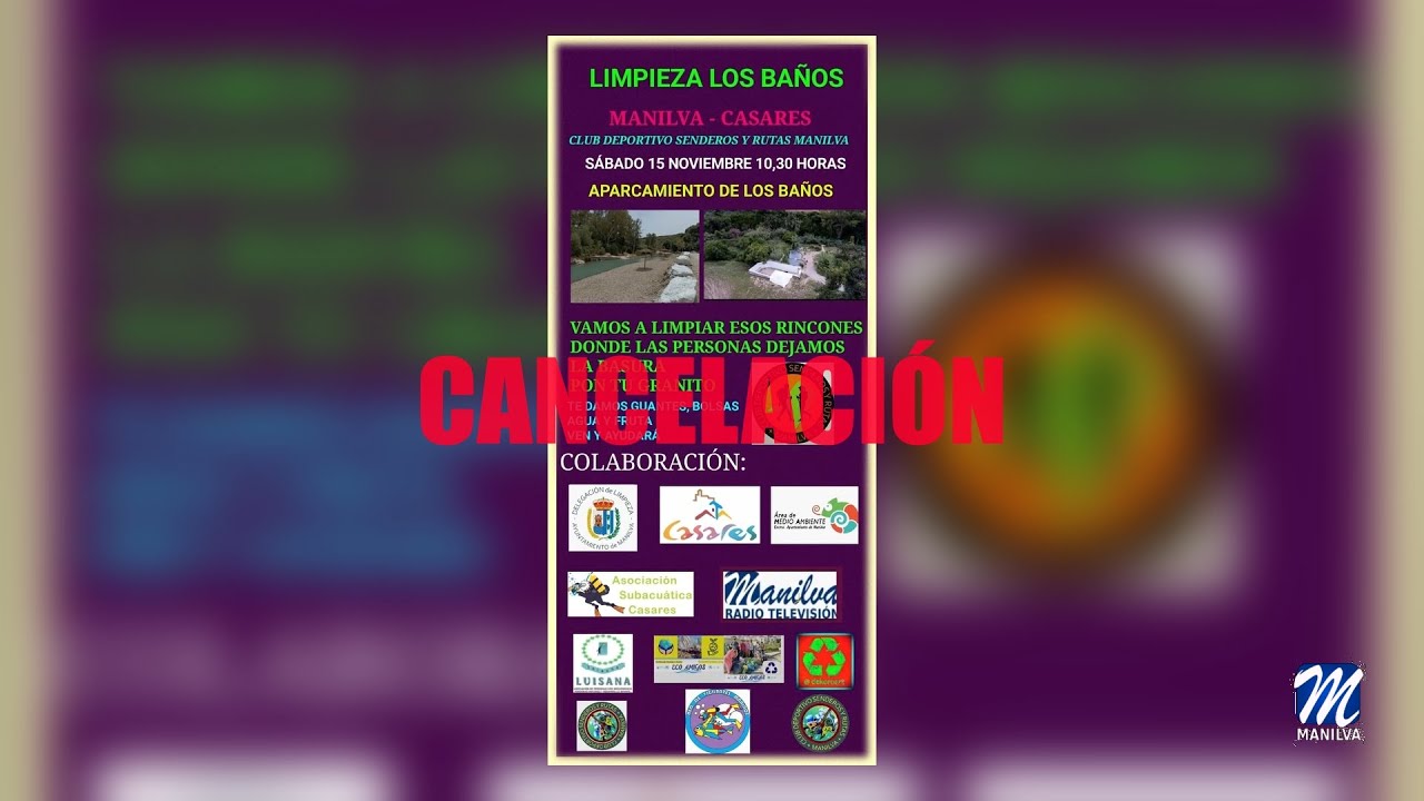 Cancelada la jornada de limpieza medioambiental de este sábado