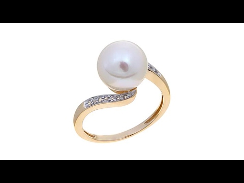 Imperial Pearls Cultured Pearl 14K Bypass  Ring