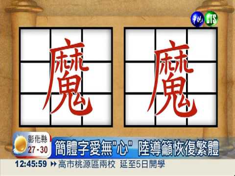 你認得幾個? 簡.繁體字差很大