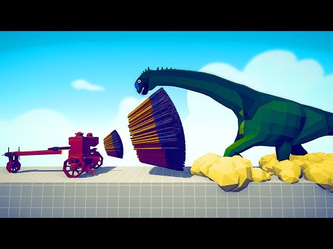 GIANT BRACHIOSAURUS ARMY vs EVERY GODS - Totally Accurate Battle Simulator TABS