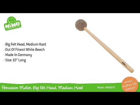 Percussion Mallet, Big Felt Head, Medium Hard - NINO970