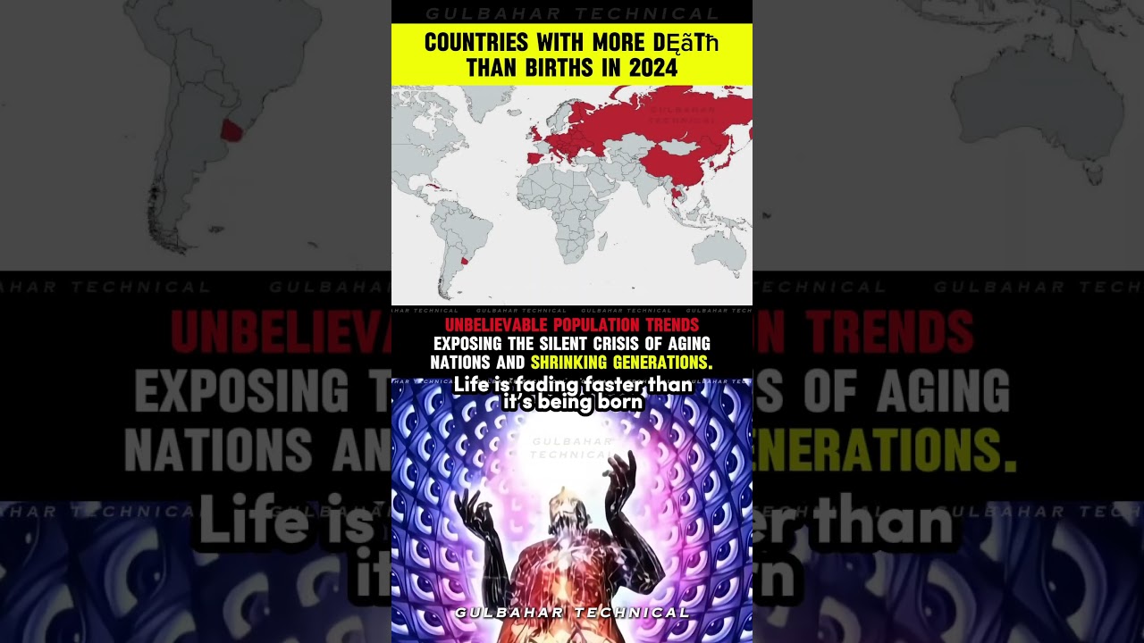 Countries Where Deaths Surpass Births | The Shocking Map Reveals Global Decline 🌍📉