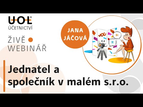 Jednatel a společník v malém s.r.o. | UOL Webinář 🔴