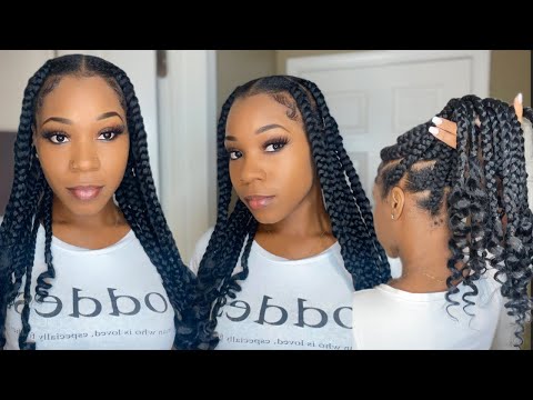 How to: DIY KNOTLESS BRAIDS / curly ends