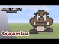 Minecraft Pixel Art Tutorial And Showcase Goomba Super Mario Bros
