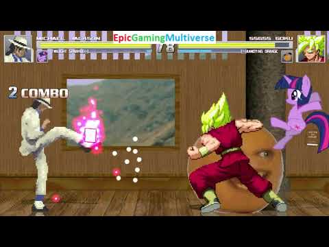 Michael Jackson And Twilight Sparkle VS Goku And Annoying Orange In A MUGEN Match / Battle / Fight