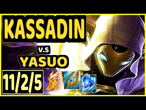 KASSADIN vs YASUO - 11/2/5 KDA MID GAMEPLAY - NA Ranked GRANDMASTER