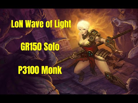 LoN Wave of Light Monk GR150 Solo Paragon 3100 - Diablo 3 Season 28