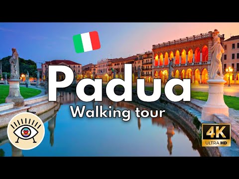 [4K] PADUA Italia  ✅ PASEO A PIE con subtítulos - "walking tour" - Véneto + Historia ASMR