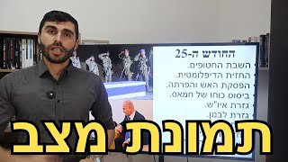 המלחמה בישראל | החודש ה-25 (לאומנות - ישראל, המזרח התיכון והעולם) - התמונה מוצגת ישירות מתוך אתר האינטרנט יוטיוב. זכויות היוצרים בתמונה שייכות ליוצרה. קישור קרדיט למקור התוכן נמצא בתוך דף הסרטון המלחמה בישראל | החודש ה-25 (לאומנות - ישראל, המזרח התיכון והעולם) - התמונה מוצגת ישירות מתוך אתר האינטרנט יוטיוב. זכויות היוצרים בתמונה שייכות ליוצרה. קישור קרדיט למקור התוכן נמצא בתוך דף הסרטון