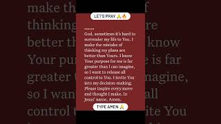 LET&#39;S PRAY 🙏🔥 2gether #dailyprayer #prayerchallengeworld #prayerwarrior #everydayprayers