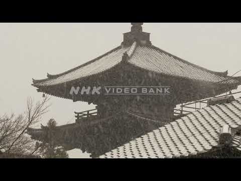 NHK VIDEO BANK - Heavy snowfall in Kyoto [4K]