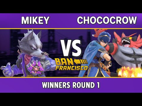 Ban Francisco #1 Winners Round 1 - Mikey (Wolf) vs. Chococrow (Marth, Incineroar)