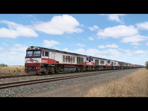 SCT 7922V Six CSR Class Locomotive Lashup With bonus Boxcars (7/1/2019) - PoathTV Australian Trains