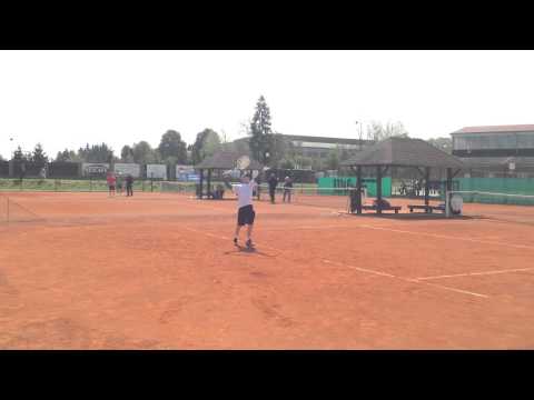Lukas Jirousek serve (slow motion)