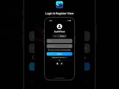 SwiftUI Modern Login/Register View | #ios | #apple | #swiftui