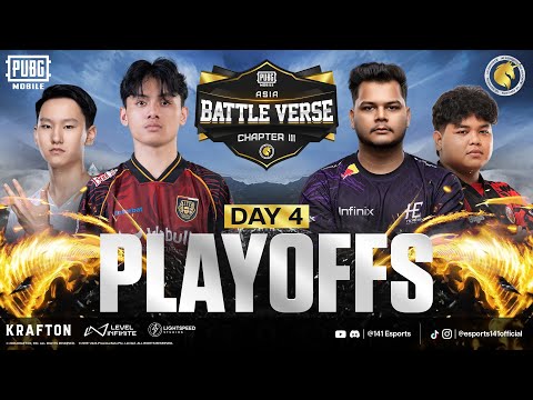 [EN] PUBGM BATTLE VERSE ASIA CHAPTER III | PHASE 1 PLAYOFFS D4 | FT. #BTR #4T #RRQ #DRS #ASI8 #T2K