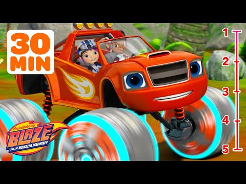 Blaze Uses STEM to Count! ???? | 30 Minute Compilation | Blaze and the Monster Machines