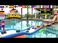 Hot Wheels Monster truck world race battle of the countries swimming pool edition tournament