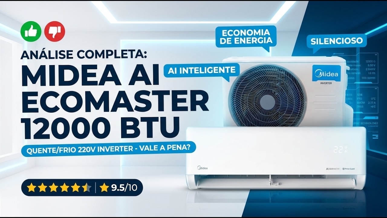 Miniatura da avaliação em vídeo de Ar Condicionado Midea Airvolution Lite 18K Branco