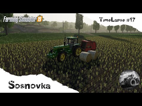 Baling canola straw & selling. Cultivation & sowing grass. 🚜| Sosnovka Ep. #17. 🚜| FS19 TimeLapse 🚜|
