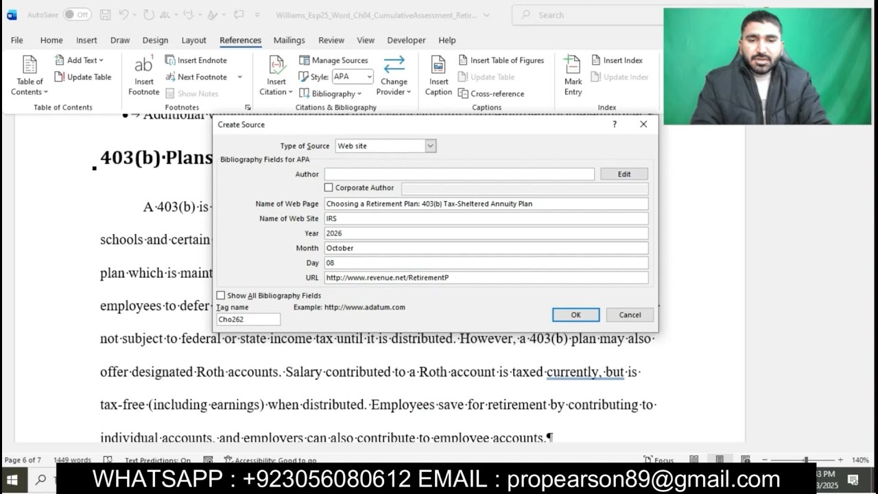 Exp25_Word_Ch04_CumulativeAssessment_Retirement | Word Chapter 4 Cumulative Assessment – Retirement