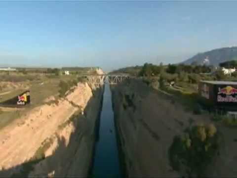Funny sports & games videos - Dare Devil Jumps the Corinth Canal