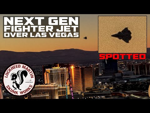 A next-generation fighter jet is caught testing over Las Vegas, Nevada - near Nellis AFB. #usa #f47