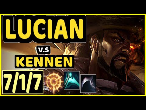 LVSYAN (LUCIAN) vs KENNEN - 7/1/7 KDA MID GAMEPLAY - EUW Ranked GRANDMASTER