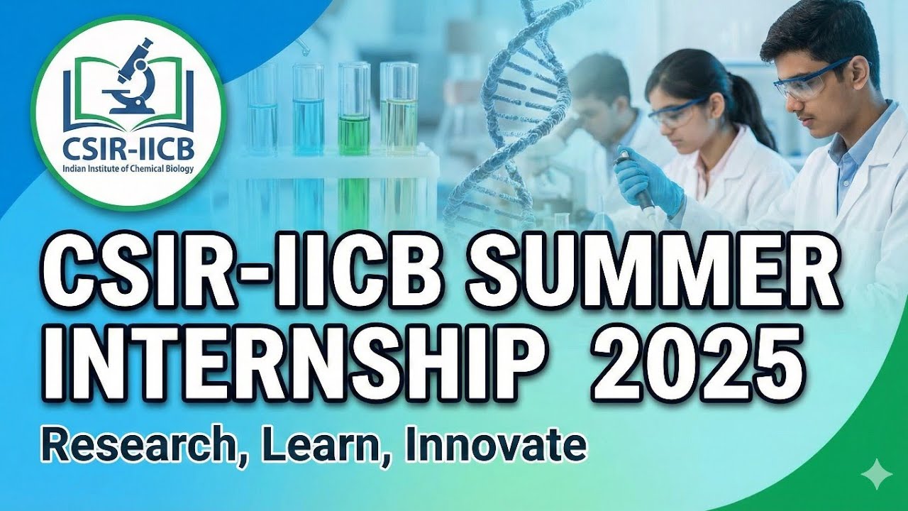 CSIR-IICB SUMMER INTERNSHIP 2025 |CSIR Summer Internship 2025| Kolkata Summer Internship 2025 #IICB