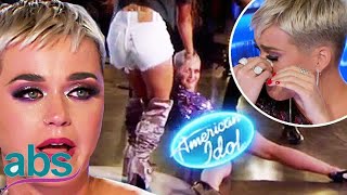 Katy Perry is overcome with emotion during American Idol audition