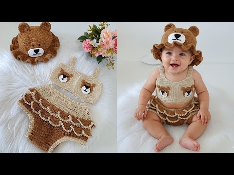Crocheted set for newborns up to 2 years old (PART 3)
