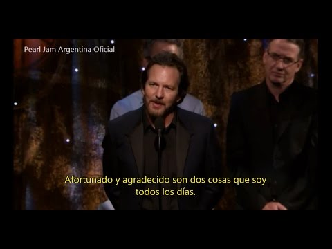 Pearl Jam inducción al Rock & Roll Hall Of Fame Subtitulado al español