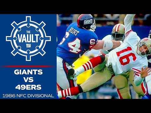 Jim Burt KNOCKS OUT Joe Montana in 1986 NFC Divisional Game vs. 49ers | New York Giants