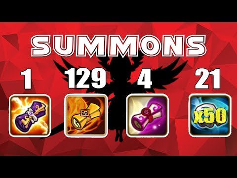 SUMMONERS WAR : Summons - 129+ Mystical, 4 LD & 1 Legendary Scrolls - (14/04/18)