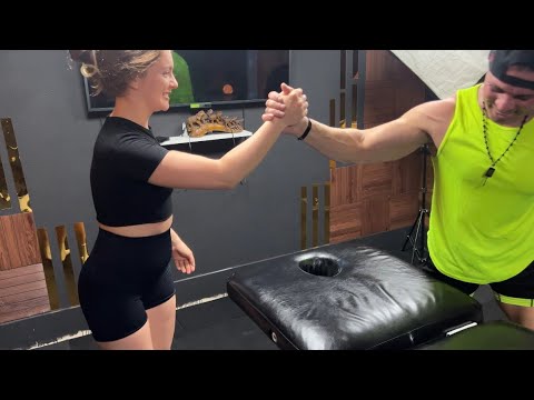 ASMR , Lomi Lomi massage with Thai massage , chiropractic appointment and adjustment 