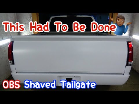 Shaved Tailgate Flip HANDLE RELOCATOR Chevy Silverado OBS Shortbed Truck HOW TO SHAVE DOOR HANDLE