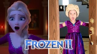 💕 ❅ &quot;Into the Unknown&quot; Cartoon vs. Real Life by 7-Year-Old Jubilee