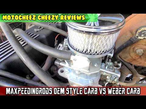 MaXpeedingRods Jeep CJ7 $72 OEM replacement Carburetor vs Weber carb unbox review test