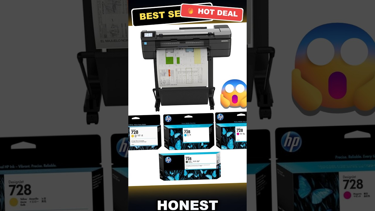 Honest Unboxed Review: HP DesignJet T830 Wireless Large Format Multifunction Color Inkjet Plotter Pr review video