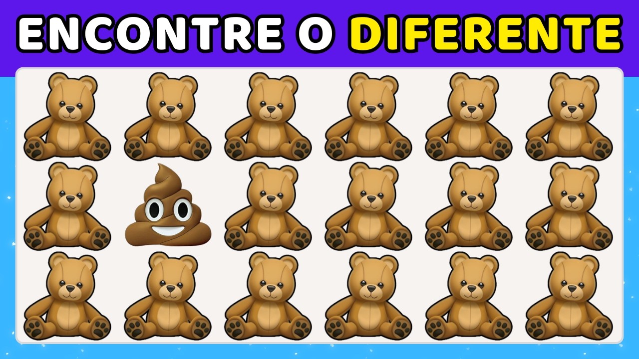 ✅Encontre o Diferente!💥QUIZ ACHE O NÚMERO E O EMOJI DIFERENTE👀🕵️‍♂️Somente 5% Acerta Todos🙊 🔍