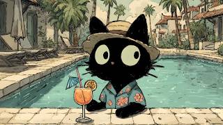 Cat Jazz & Relax Vacation Lounge – Tropical Chill Jazz for Calm Productivity